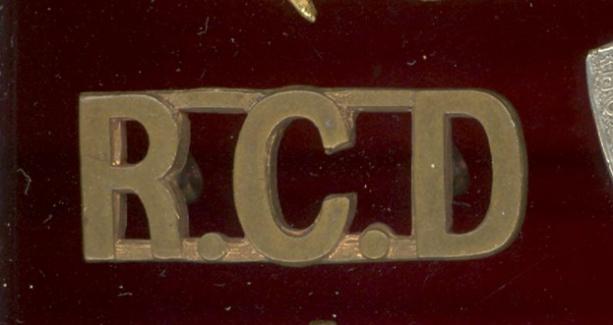 R.C.D.  Royal Canadian Dragoons shoulder title