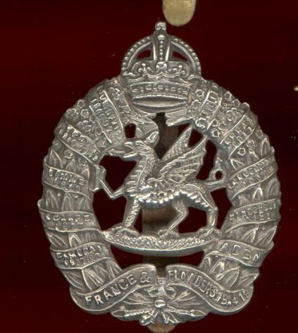 Welsh; 1st Monmouthshire Regiment OR's cap badge 