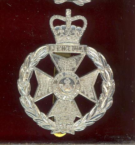 The Royal Green Jackets metal cap badge