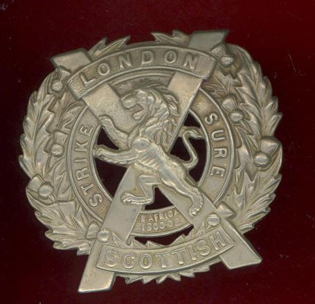 The London Scottish OR's glengarry badge