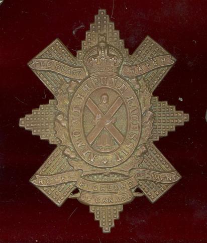 Canadian Black Watch Royal Highland Regt. of Canada glengarry badge