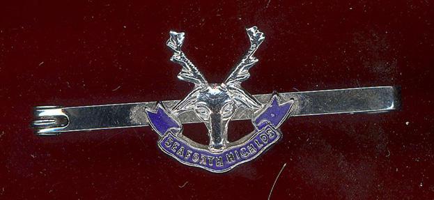 Scottish Seaforth Highlanders sweetheart / tiebar badge