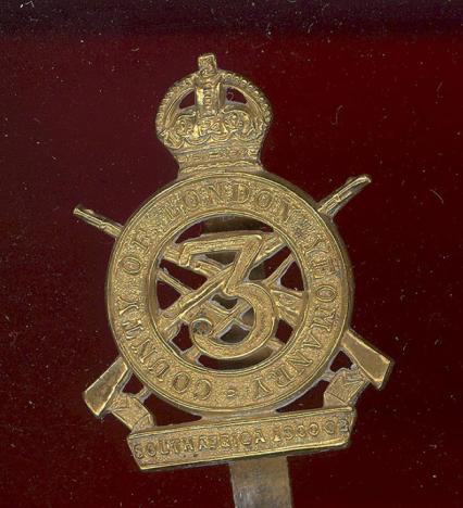 3rd County of London Yeomanry (Sharpshooters)WW1 OR's cap badge