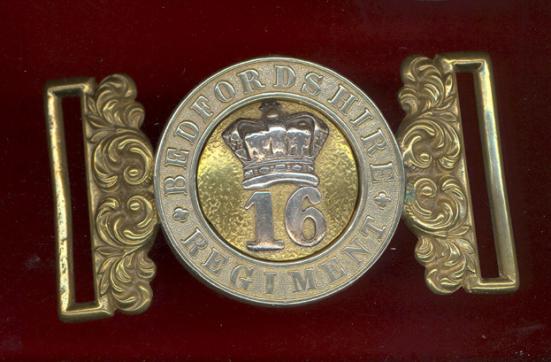 16th Bedfordshire Regiment of Foot Victorian Officer's waist belt clasp