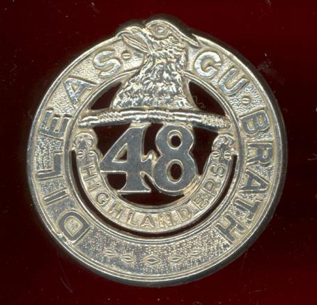 Canadian 48th Highlanders of Canada glengarry badge