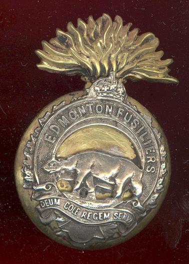 Canadian Edmonton Fusiliers cap badge