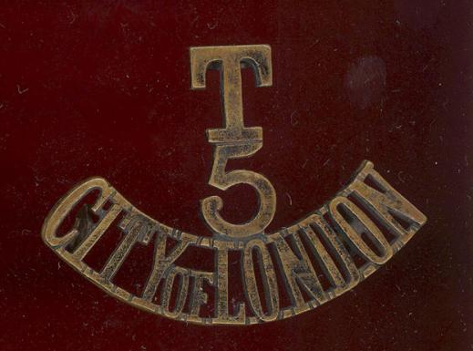 T / 5 / CITY of LONDON WW1 shoulder title