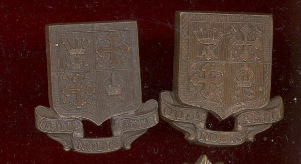 13th (County of London) Bn. The London Regiment (Kensington) Officer's OSD collar badges