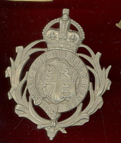 Leeward Islands British Colonial Police helmet plate