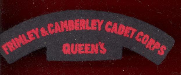 Frimley & Camberley Cadet Corps / Queen's cloth shoulder title