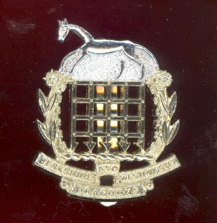 Berkshire & Westminster Dragoons Yeomanry staybright cap badge