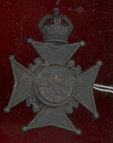 Canadian Militia . 3rd Bn. Victoria Rifles of Canada OR 's glengarry badge.