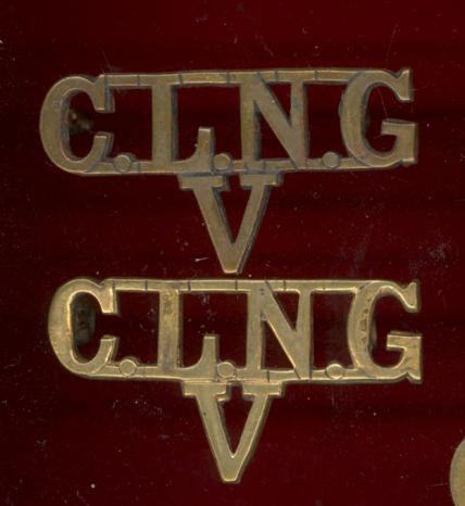 C.L.N.G. / V City of London National Guard WW1 VTC shoulder titles