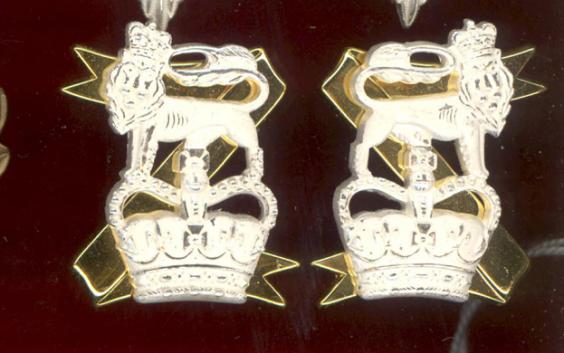 The Light Dragoons Officers dress collar badges