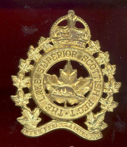 Canadian Lake Superior Scottish WW2 glengarry badge