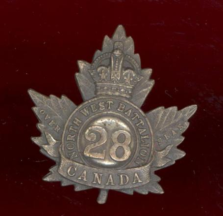 Canadian 28th North West Bn. WW1 CEF Officer's cap badge