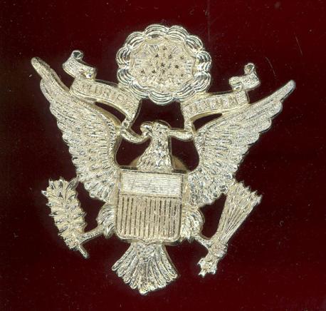 United States Officer's staybright cap badge