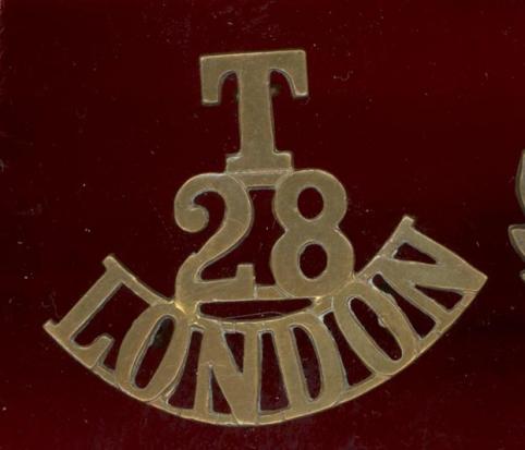 T / 28 / LONDON WW1 shoulder title