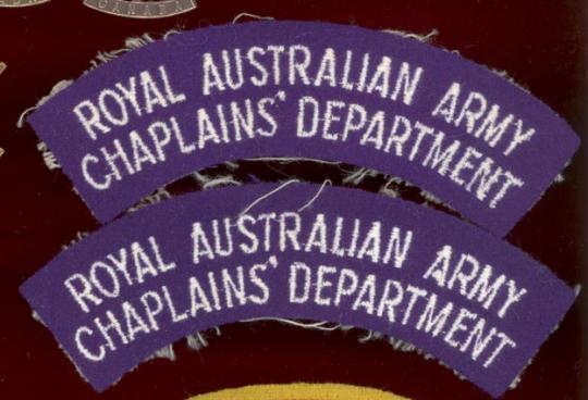 Royal Australian Army Chaplains Department cloth shoulder titles