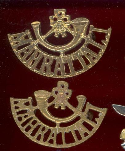 Indian Army Mahratta Light Infantry shoulder titles 