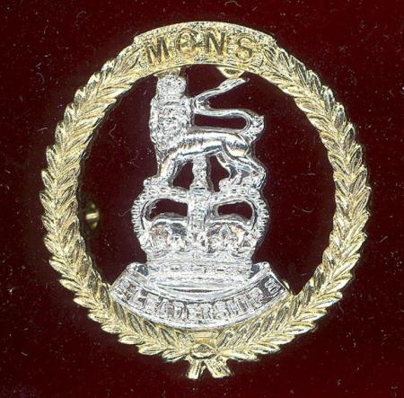 Mons Officer Cadet School staybright cap badge