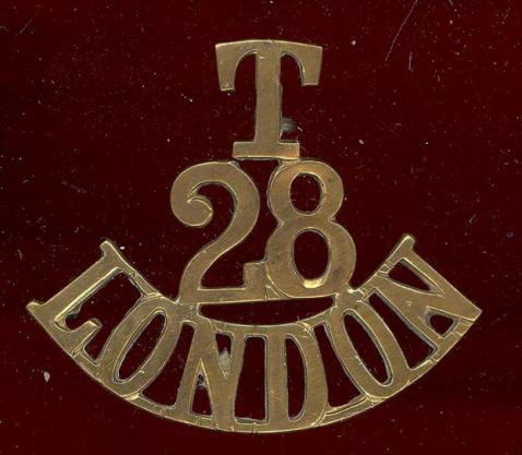 T / 28 / LONDON WW1 shoulder title