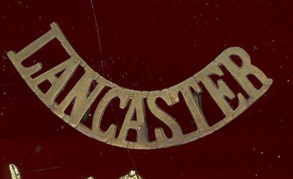 LANCASTER The King's Own Royal Regiment Victorian shoulder title