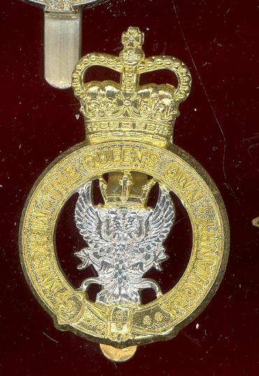 The Queen's Own Mercian Yeomanry staybright cap badge