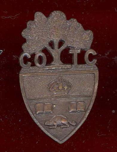 Canadian University of Toronto WW1 cap badge