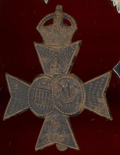 16th (County of London) Bn. The London Regt (Queen s Westminster & Civil Service Rifles) cap badge