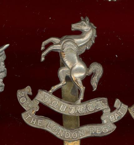 20th County of London Bn. London Regiment OR's cap badge