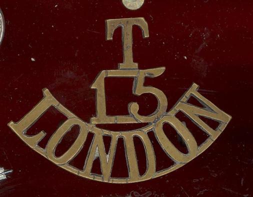 T/ 15 / London WW1 shoulder title