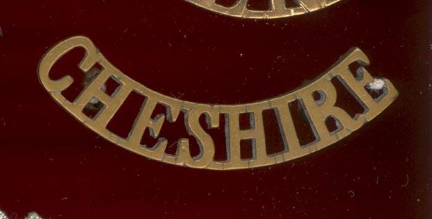 CHESHIRE The Cheshire Regiment Victorian shoulder title 