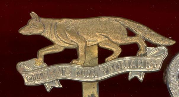 The Queen's Own Yeomanry metal cap badge