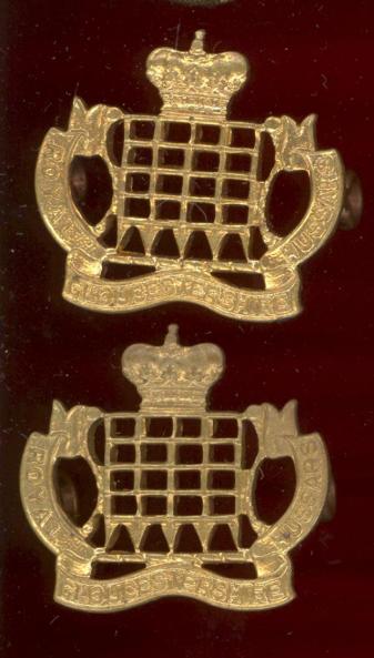 Royal Gloucestershire Hussars Yeomanry OR's collar badges 