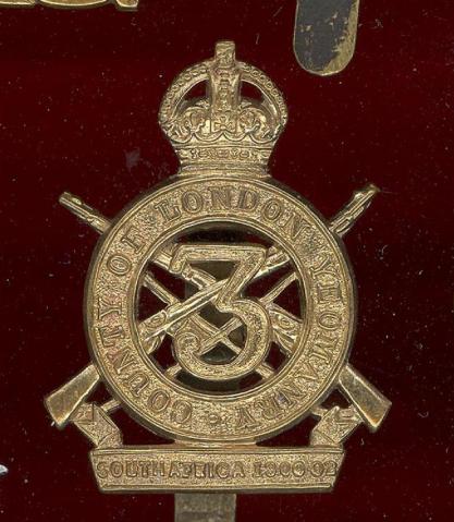 3rd County of London Yeomanry (Sharpshooters)WW1 OR's cap badge