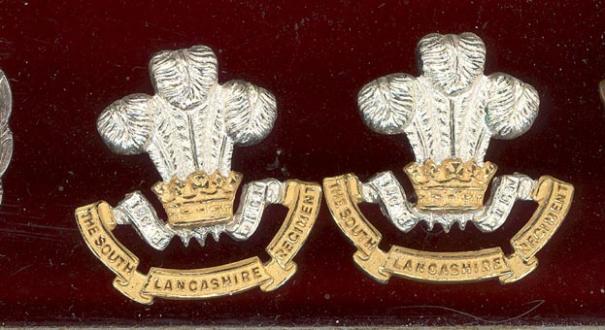 South Lancashire Regt Prince of Wales Volunteers Officer's dress collar badges