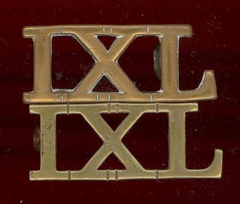 I X L 9th Queen's Royal Lancers Recruits shoulder titles