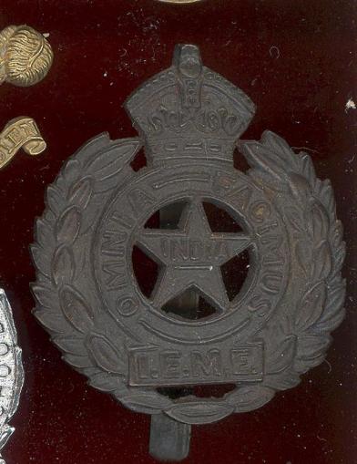 Indian Army; Indian Electrical & Mechcanical Engineers WW2 cap badge