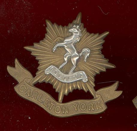 Canadian Carleton and York Regiment NCO's Cap Badge