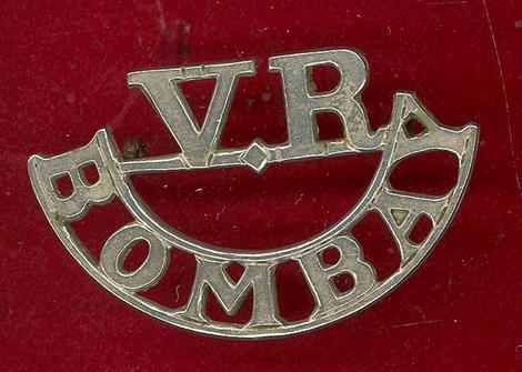 Indian Army V.R. / BOMBAY ,Bombay Rifle Volunteers shoulder title.