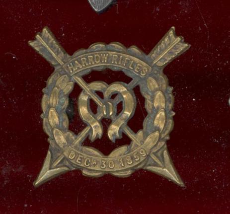 Harrow School (Harrow Rifles) OTC WW1 cap badge