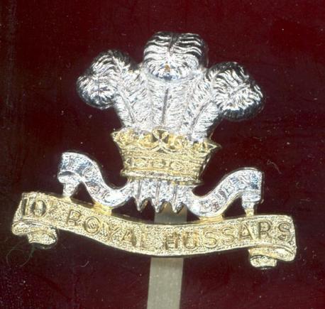 The 10th Royal Hussars staybright cap badge