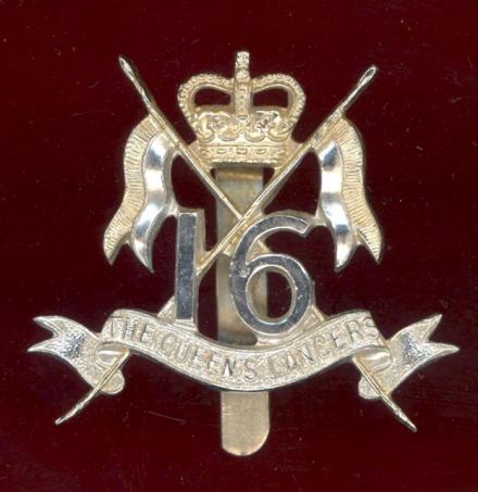 16th/5th Queen's Royal Lancers staybright cap badge