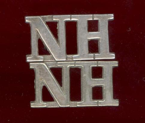 N.H. Northumberland Hussars Yeomanry Officer's shoulder titles