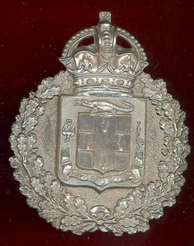  British Colonial Jamaica Constabulary Obsolete Sun Hat Badge 