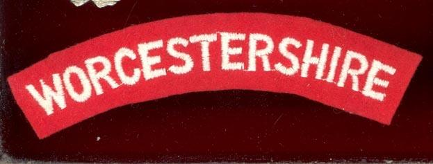 The Worcestershire Regiment cloth shoulder title 