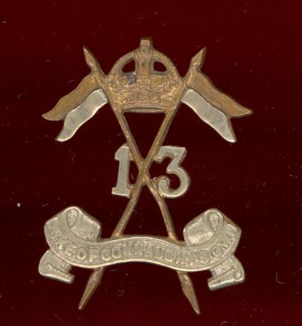 Indian Army 13th Duke of Connaughts Own Lancers helmet badge