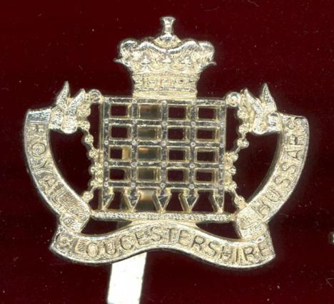 Royal Glocestershire Hussars staybright cap badge 