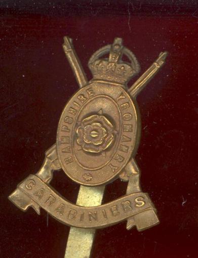 Hampshire Yeomanry Carabiniers OR's cap badge 